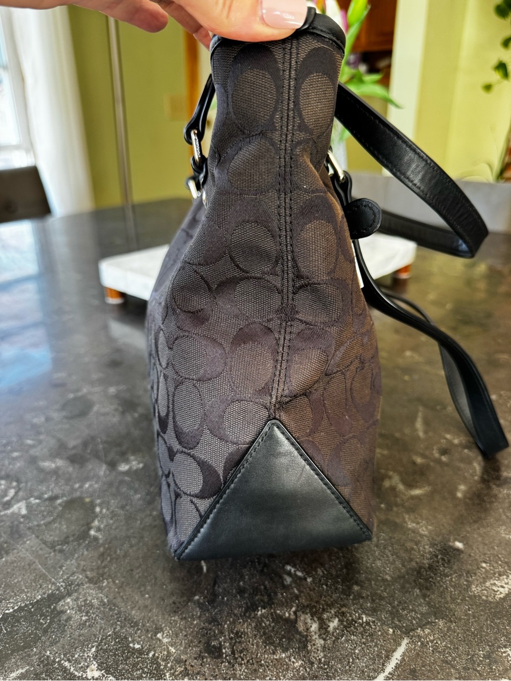 Coach Black Zip Top Tote (F36375) - Picture 4 of 12